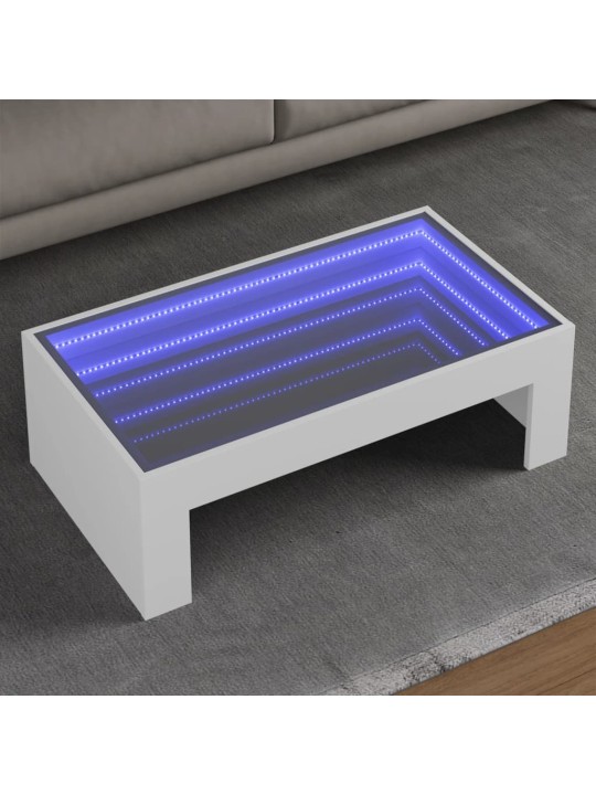 Kafijas galdiņš ar led, balts, 90x50x30 cm