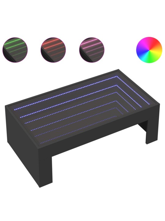 Kafijas galdiņš ar led, melns, 90x50x30 cm