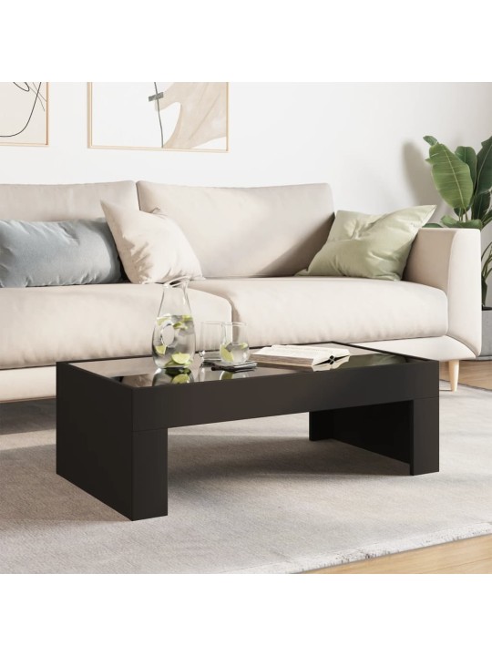 Kafijas galdiņš ar led, melns, 90x50x30 cm