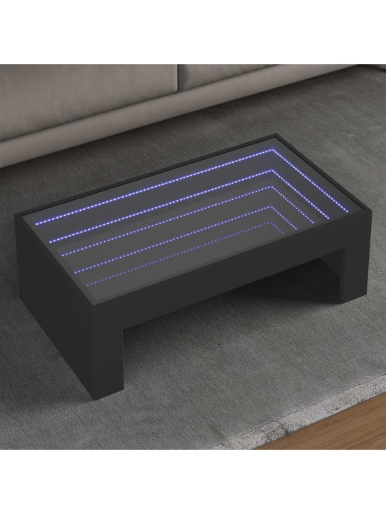 Kafijas galdiņš ar led, melns, 90x50x30 cm