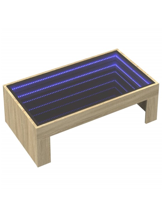 Kafijas galdiņš ar led, ozola krāsa, 90x50x30 cm