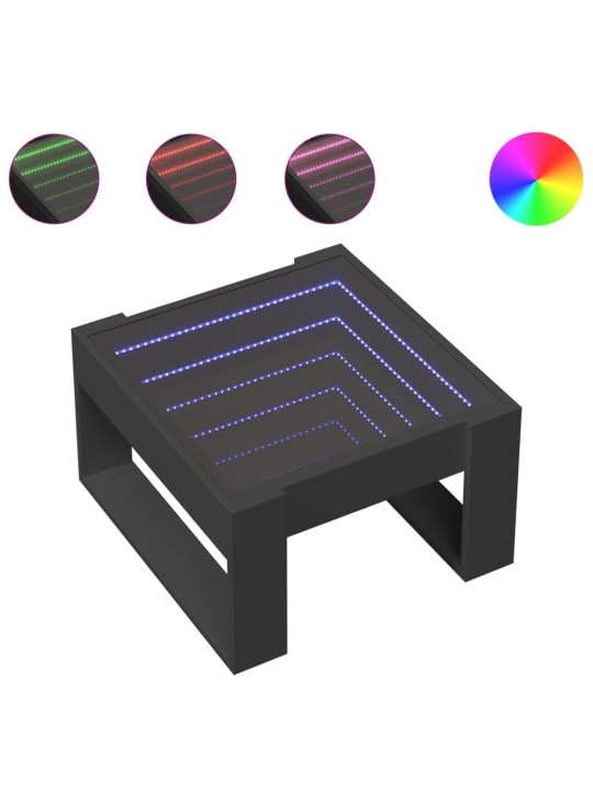 Kafijas galdiņš ar led, melns, 50x53x30 cm