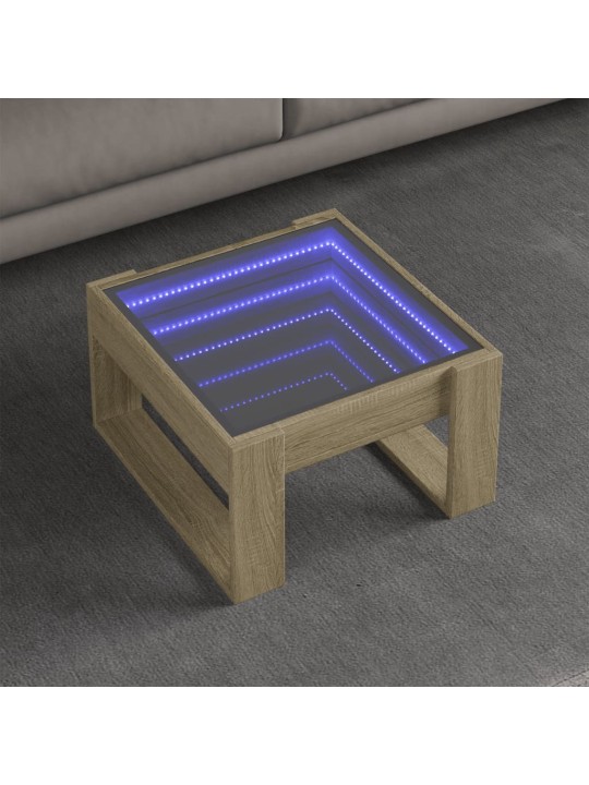 Kafijas galdiņš ar led, ozola krāsa, 50x53x30 cm
