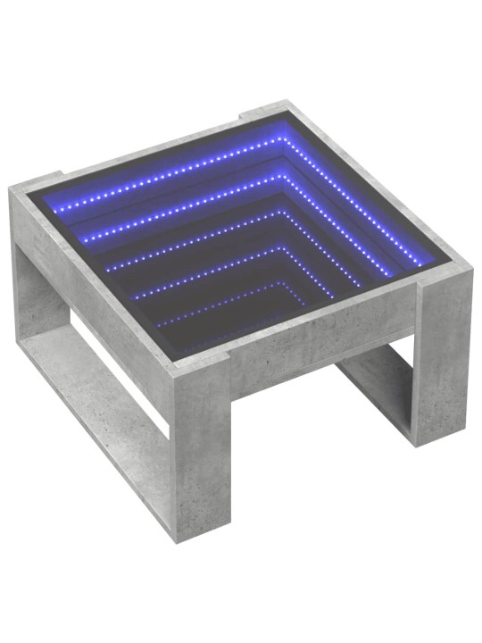 Kafijas galdiņš ar led, betona pelēks, 50x53x30 cm
