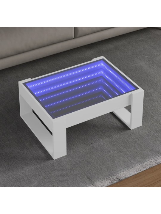 Kafijas galdiņš ar led, balts, 70x53x30 cm