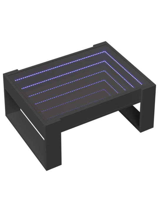 Kafijas galdiņš ar led, melns, 70x53x30 cm