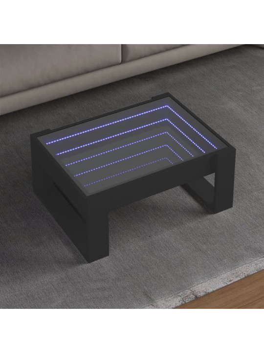 Kafijas galdiņš ar led, melns, 70x53x30 cm