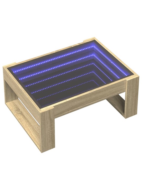 Kafijas galdiņš ar led, ozola krāsa, 70x53x30 cm