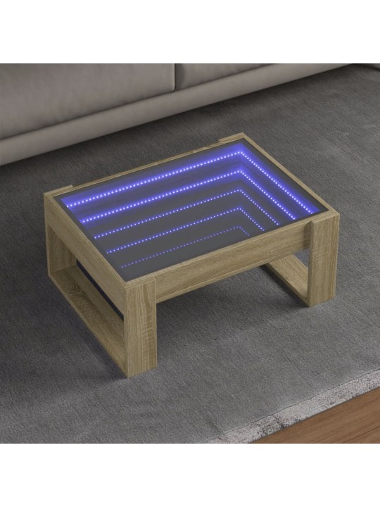 Kafijas galdiņš ar led, ozola krāsa, 70x53x30 cm