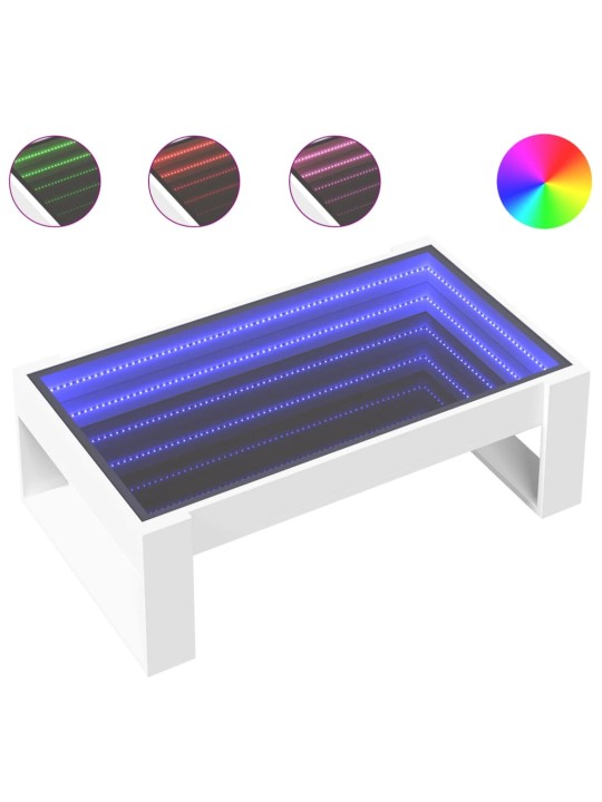Kafijas galdiņš ar led, balts, 90x53x30 cm