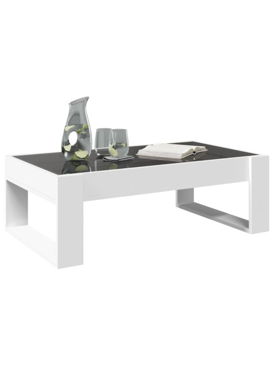 Kafijas galdiņš ar led, balts, 90x53x30 cm