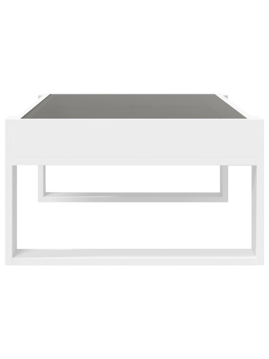 Kafijas galdiņš ar led, balts, 90x53x30 cm