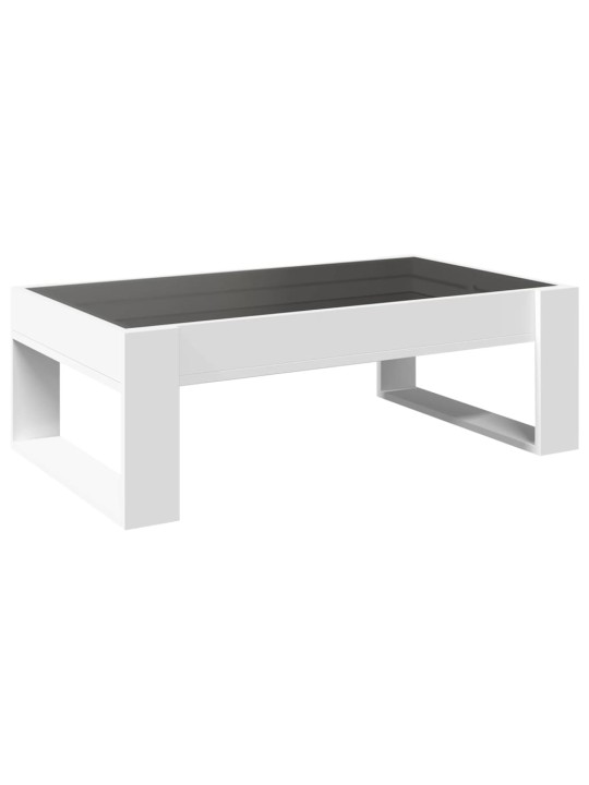 Kafijas galdiņš ar led, balts, 90x53x30 cm