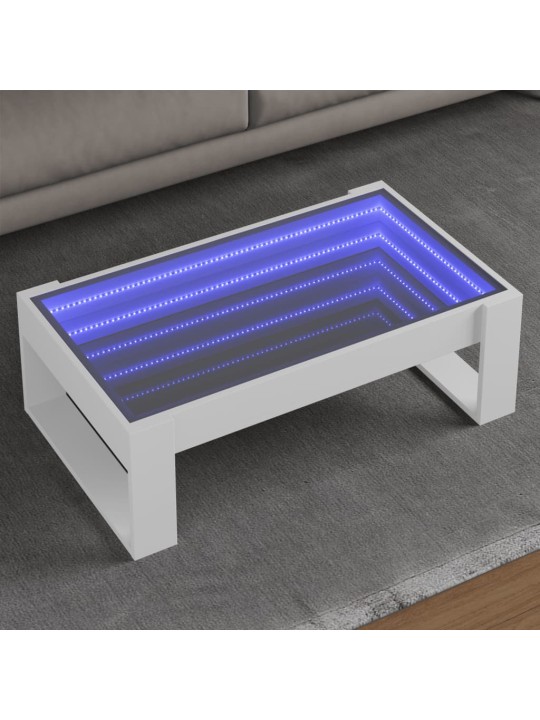 Kafijas galdiņš ar led, balts, 90x53x30 cm