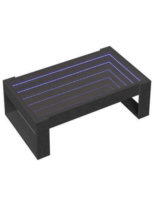 Kafijas galdiņš ar led, melns, 90x53x30 cm