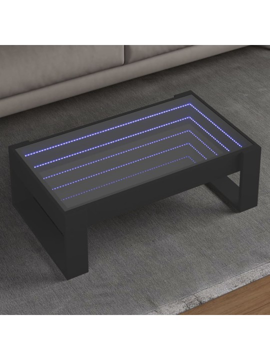Kafijas galdiņš ar led, melns, 90x53x30 cm