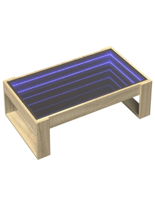 Kafijas galdiņš ar led, ozola krāsa, 90x53x30 cm