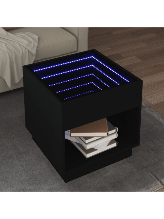 Kafijas galdiņš ar led, melns, 50x50x50 cm