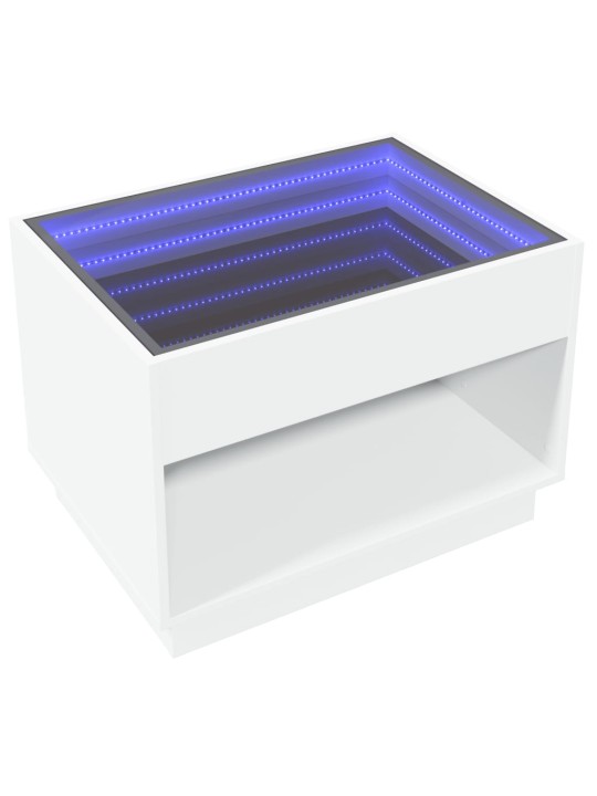 Kafijas galdiņš ar led, balts, 70x50x50 cm