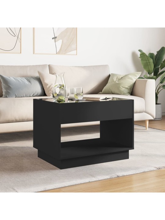 Kafijas galdiņš ar led, melns, 70x50x50 cm