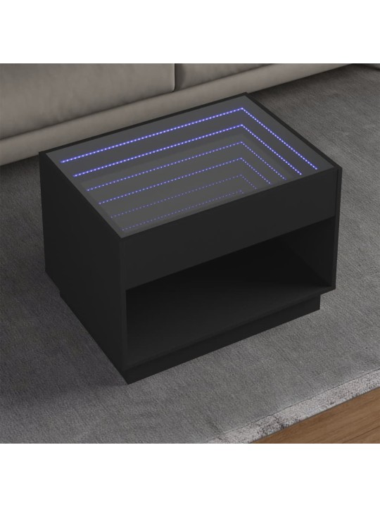 Kafijas galdiņš ar led, melns, 70x50x50 cm