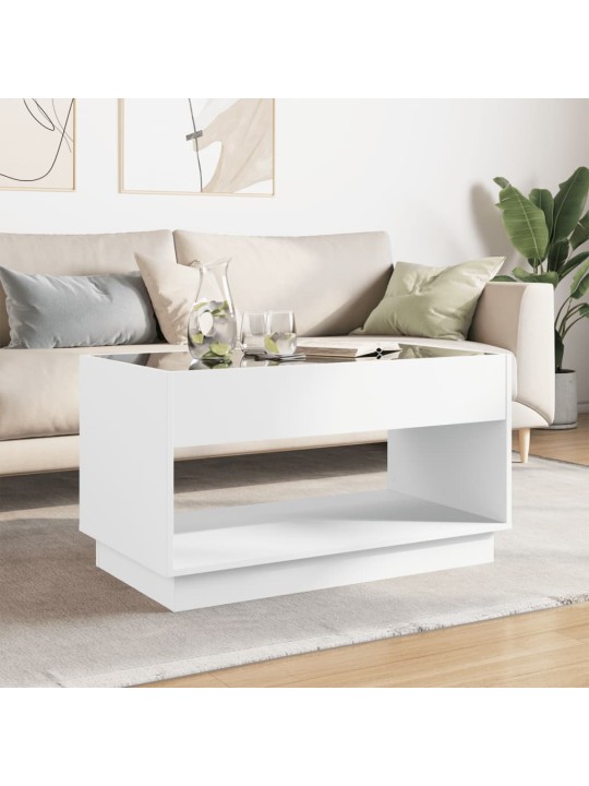 Kafijas galdiņš ar led, balts, 90x50x50 cm