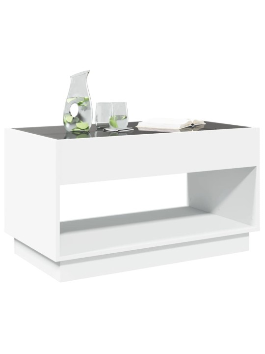 Kafijas galdiņš ar led, balts, 90x50x50 cm