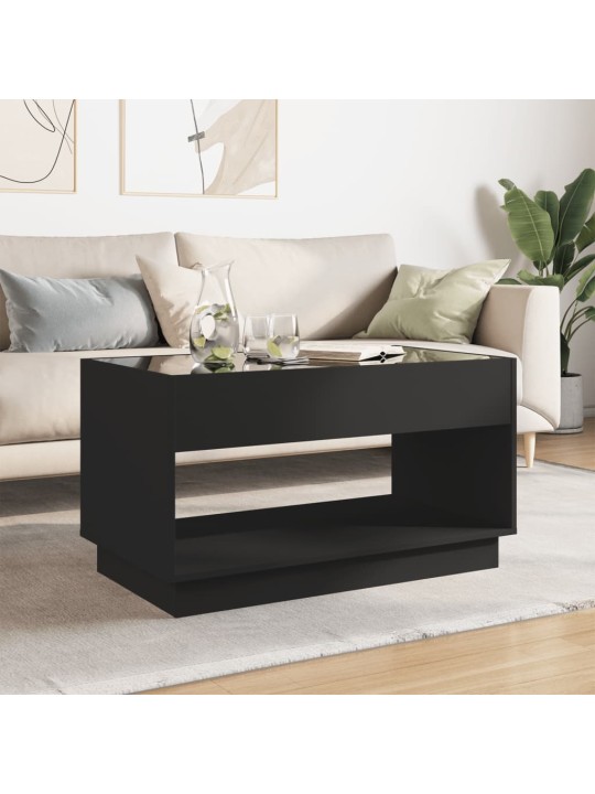 Kafijas galdiņš ar led, melns, 90x50x50 cm