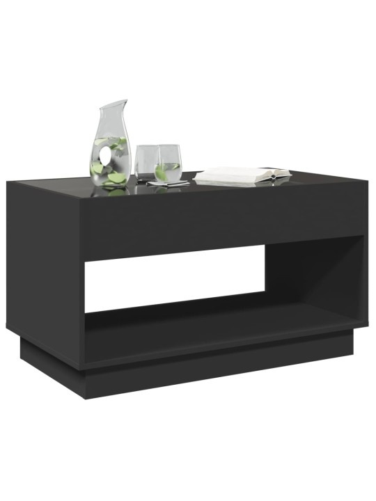 Kafijas galdiņš ar led, melns, 90x50x50 cm
