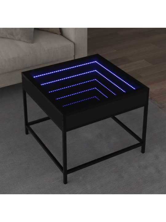 Kafijas galdiņš ar led, melns, 50x50x41 cm