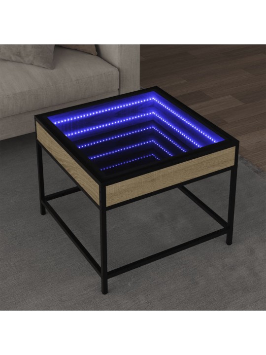 Kafijas galdiņš ar led, ozola krāsa, 50x50x41 cm