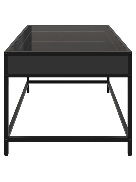 Kafijas galdiņš ar led, melns, 70x50x41 cm