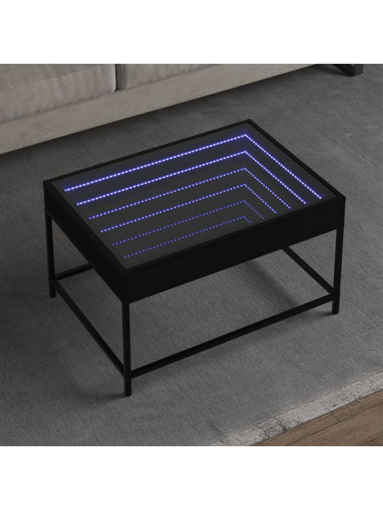 Kafijas galdiņš ar led, melns, 70x50x41 cm