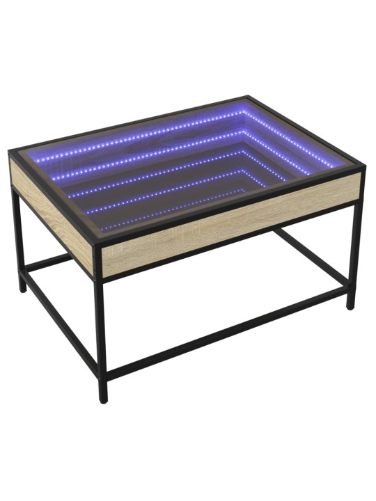 Kafijas galdiņš ar led, ozola krāsa, 70x50x41 cm