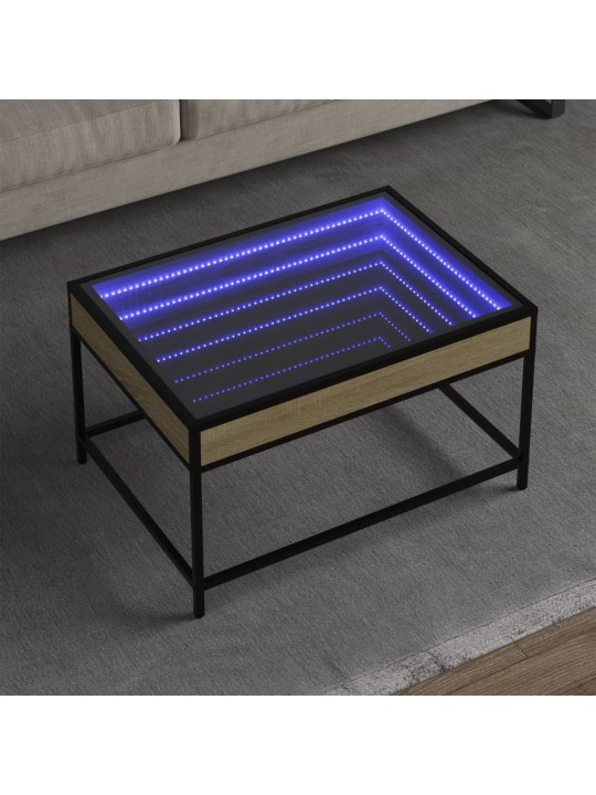 Kafijas galdiņš ar led, ozola krāsa, 70x50x41 cm