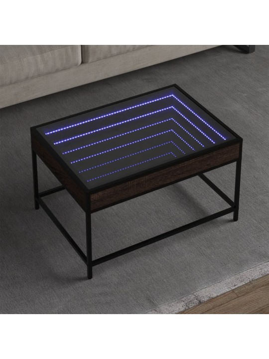 Kafijas galdiņš ar led, brūna ozola, 70x50x41 cm