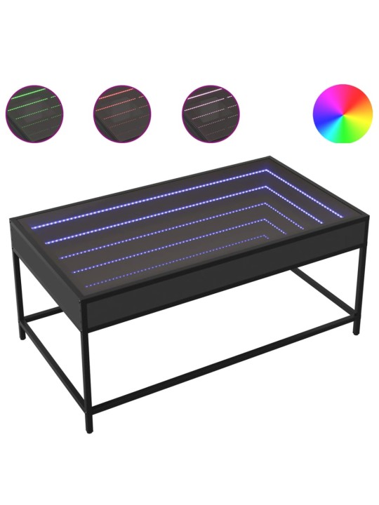 Kafijas galdiņš ar led, melns, 90x50x41 cm