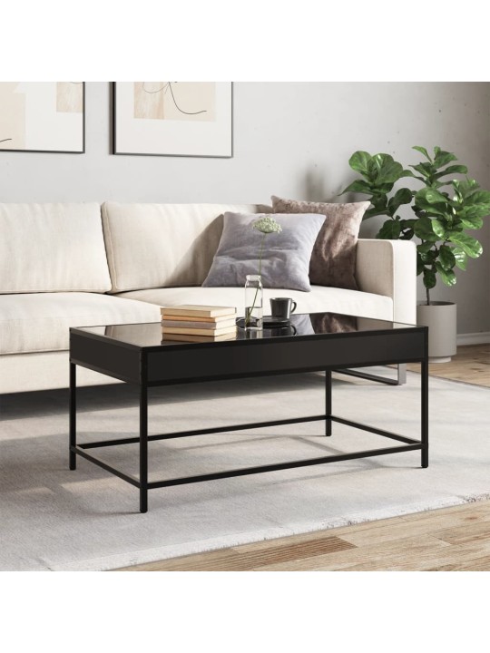 Kafijas galdiņš ar led, melns, 90x50x41 cm