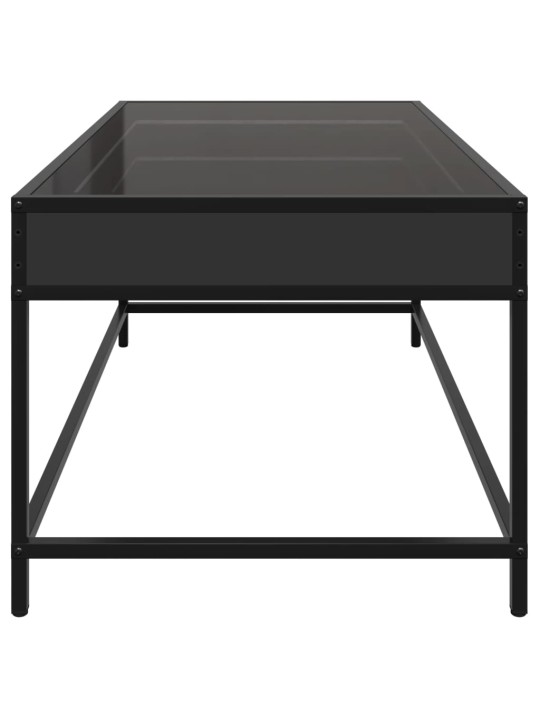 Kafijas galdiņš ar led, melns, 90x50x41 cm