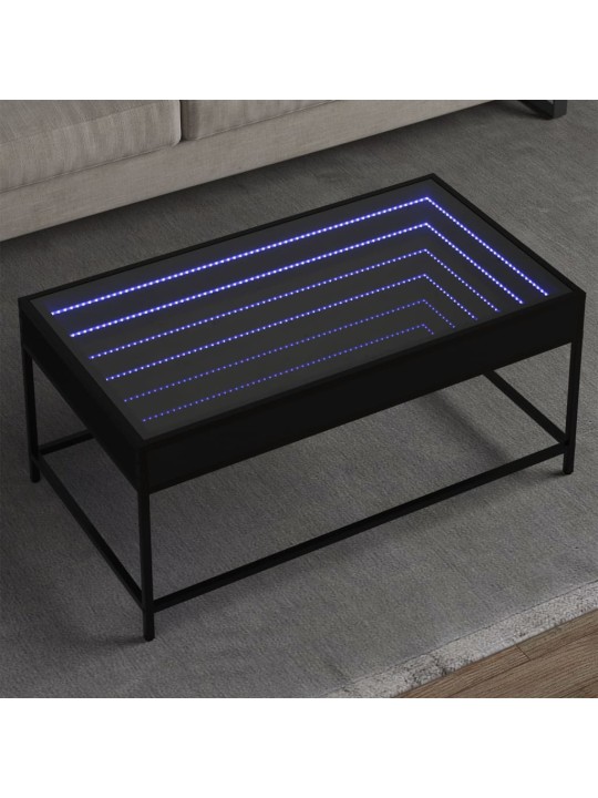 Kafijas galdiņš ar led, melns, 90x50x41 cm