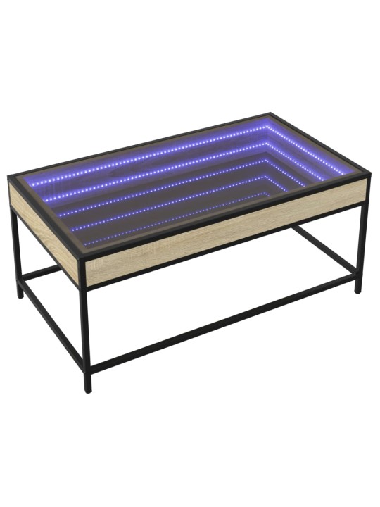 Kafijas galdiņš ar led, ozola krāsa, 90x50x41 cm