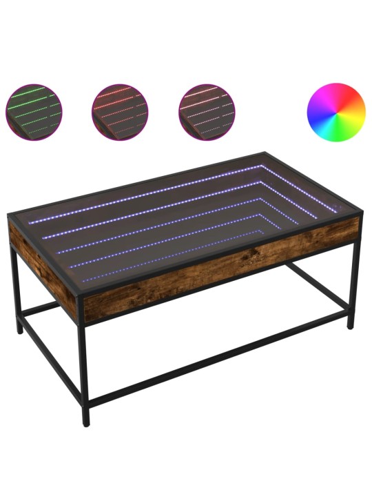Kafijas galdiņš ar led, ozola krāsa, 90x50x41 cm