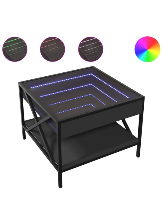 Kafijas galdiņš ar led, melns, 50x50x38 cm