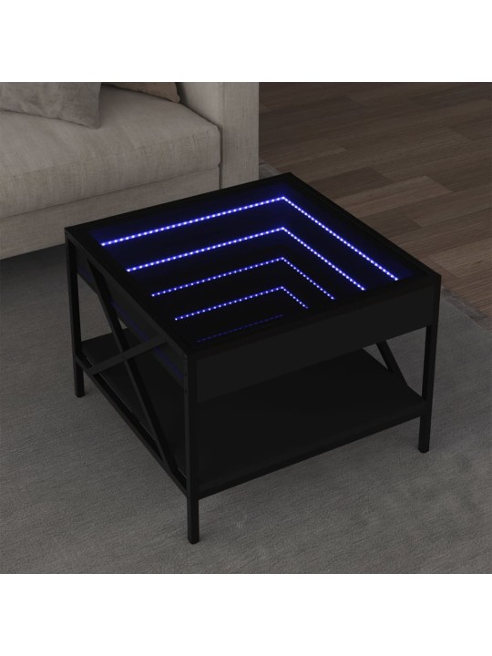 Kafijas galdiņš ar led, melns, 50x50x38 cm