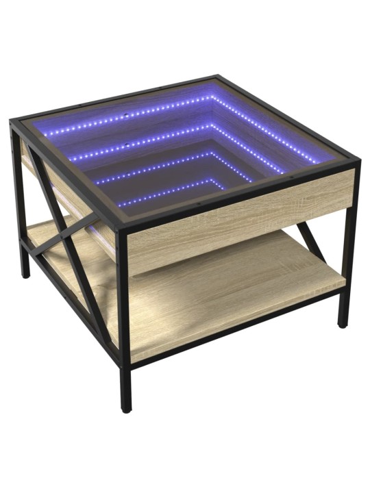 Kafijas galdiņš ar led, ozola krāsa, 50x50x38 cm