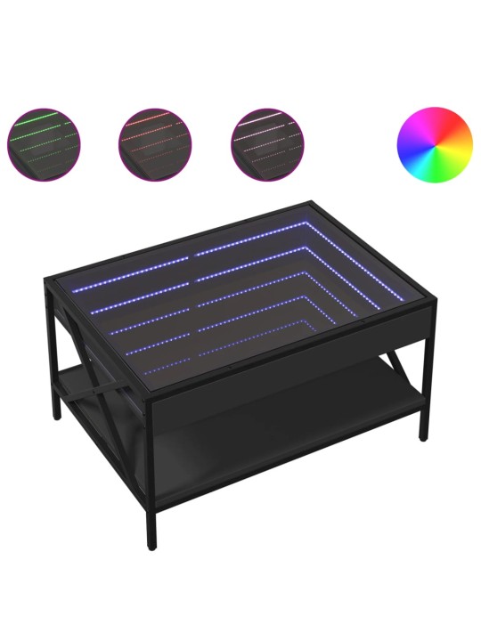 Kafijas galdiņš ar led, melns, 70x50x38 cm