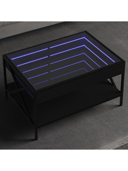 Kafijas galdiņš ar led, melns, 70x50x38 cm