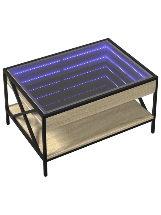 Kafijas galdiņš ar led, ozola krāsa, 70x50x38 cm