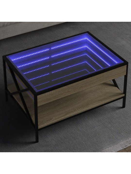 Kafijas galdiņš ar led, ozola krāsa, 70x50x38 cm