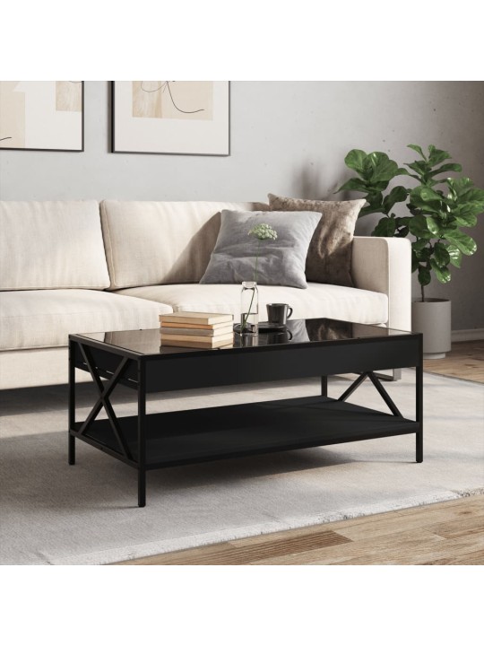 Kafijas galdiņš ar led, melns, 90x50x38 cm